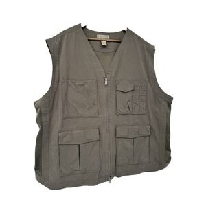 Duluth Trading Co. Vest Fishing Utility Work Cargo Vented Mens 3XL Brown